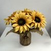 Artificial Flower Bouquet Yellow Sunflower