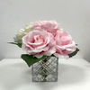 Artificial Blush Pink Rose & White Hydrangea Mixed Bouquet