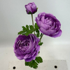 3-Head Single Stem Artificial Ranunculus, Lavender Purple